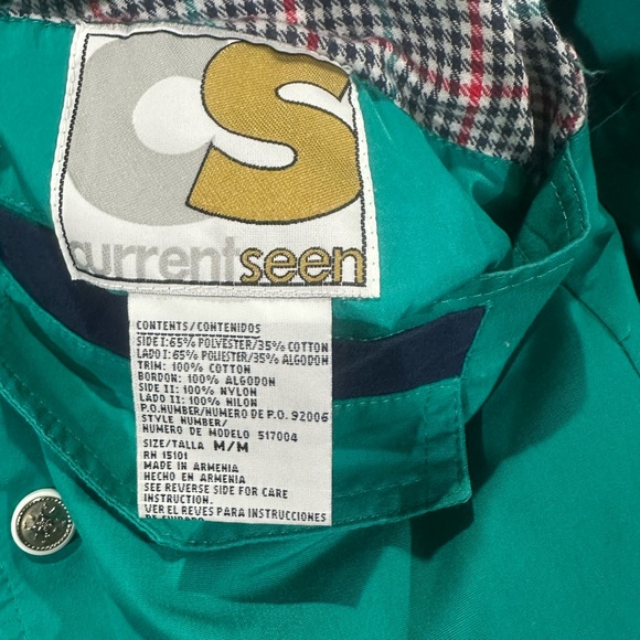 Vintage Curren Seen Womens Reversible Windbreaker Jacket w Pockets Sz M 90s - Picture 4 of 10